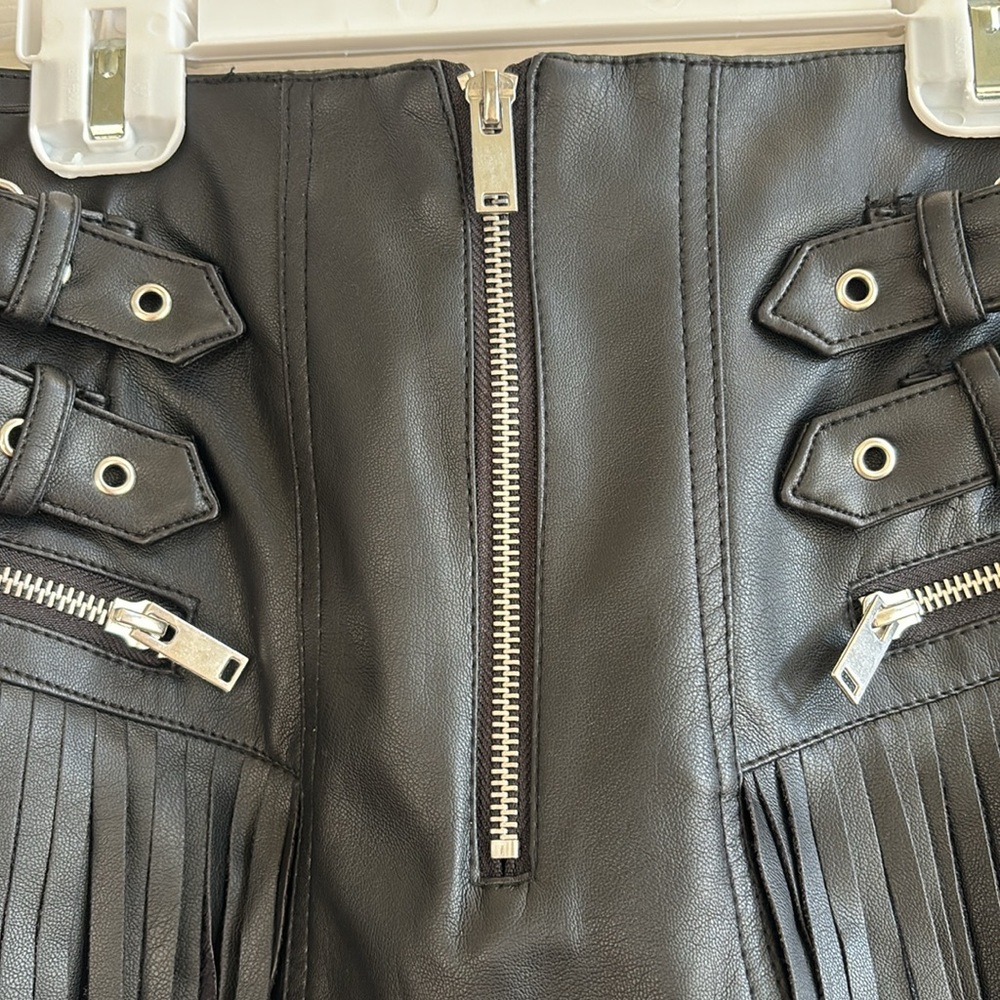 NWT Black Faux Leather Skirt - Picture 7 of 13